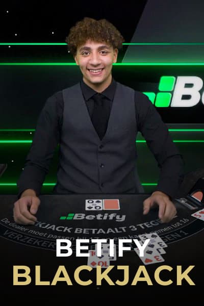 Table Betify Blackjack en direct avec croupier