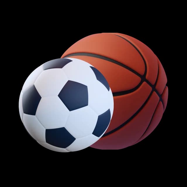 Ballons de football et de basket illustrant la rubrique sport